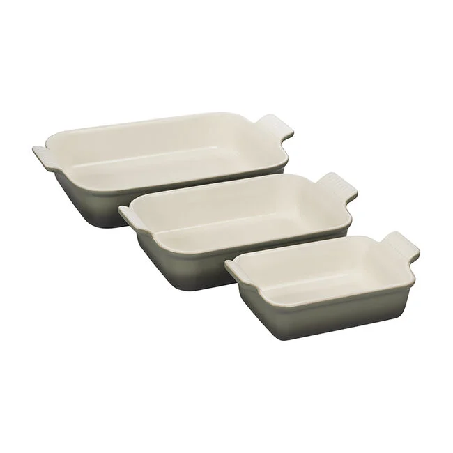 Heritage 3-Piece Rectangular Baking Dish Set 1 Heritage 3-Piece Rectangular Baking Dish Set