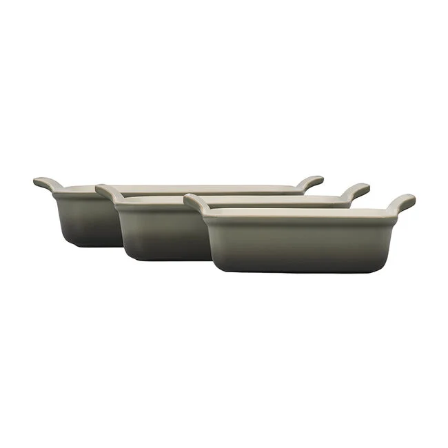 Heritage 3-Piece Rectangular Baking Dish Set 4 Heritage 3-Piece Rectangular Baking Dish Set