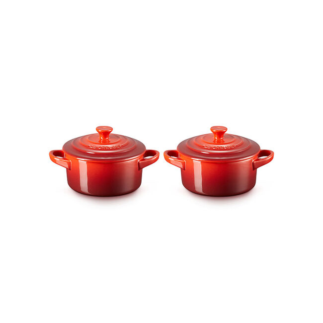 Mini Cocottes, Set of 2 - Cerise 1 Mini Cocottes, Set of 2 - Cerise