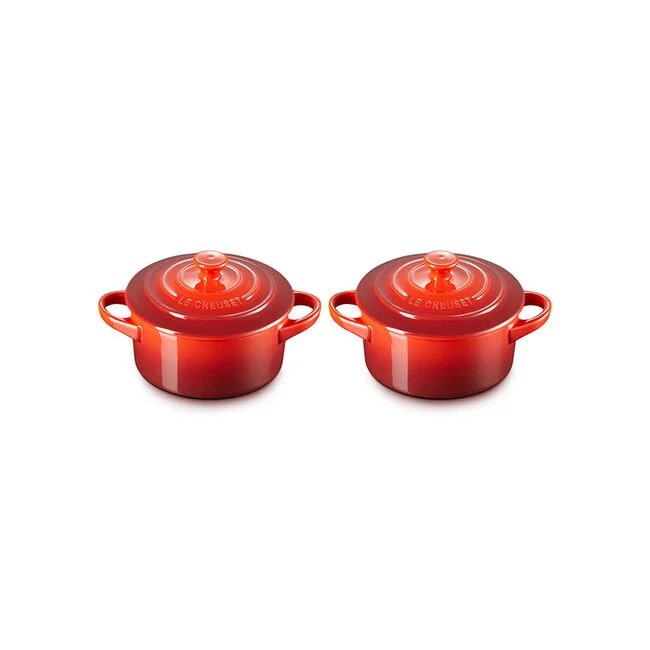 Mini Cocottes, Set of 2 - Cerise 6 Mini Cocottes, Set of 2 - Cerise